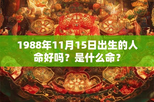 1988年11月15日出生的人命好吗？是什么命？