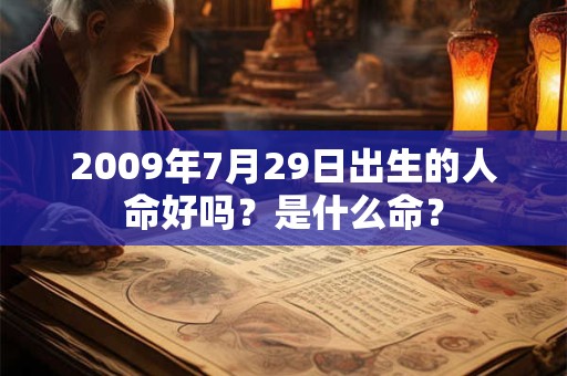 2009年7月29日出生的人命好吗？是什么命？
