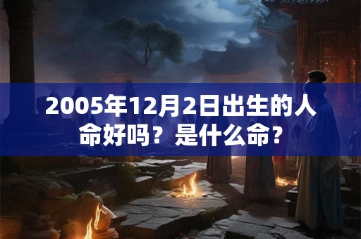 2005年12月2日出生的人命好吗？是什么命？
