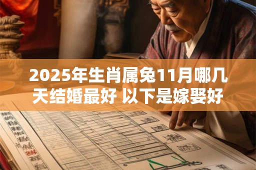 2025年生肖属兔11月哪几天结婚最好 以下是嫁娶好日子