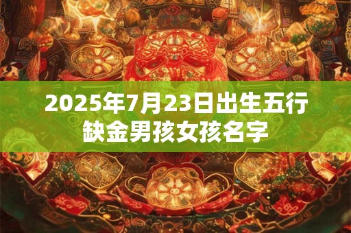 2025年7月23日出生五行缺金男孩女孩名字