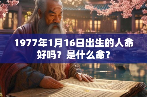 1977年1月16日出生的人命好吗？是什么命？
