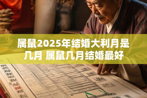属鼠2025年结婚大利月是几月 属鼠几月结婚最好 属鼠2025年结婚大利月是几月 属鼠几月结婚最好