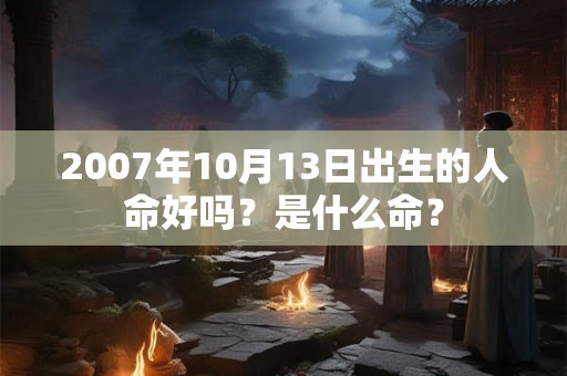 2007年10月13日出生的人命好吗？是什么命？