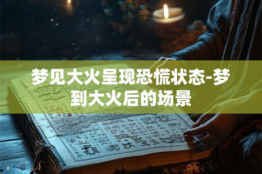 梦见大火呈现恐慌状态-梦到大火后的场景