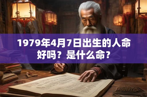 1979年4月7日出生的人命好吗？是什么命？