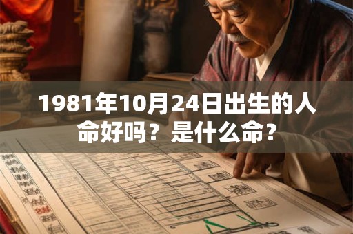 1981年10月24日出生的人命好吗？是什么命？