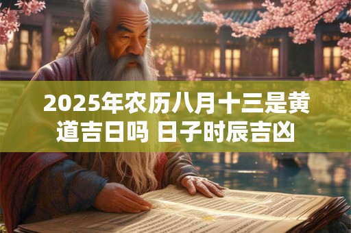2025年农历八月十三是黄道吉日吗 日子时辰吉凶