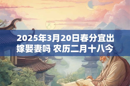 2025年3月20日春分宜出嫁娶妻吗 农历二月十八今日黄历