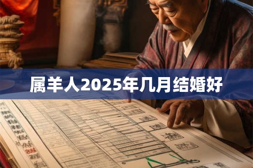 属羊人2025年几月结婚好
