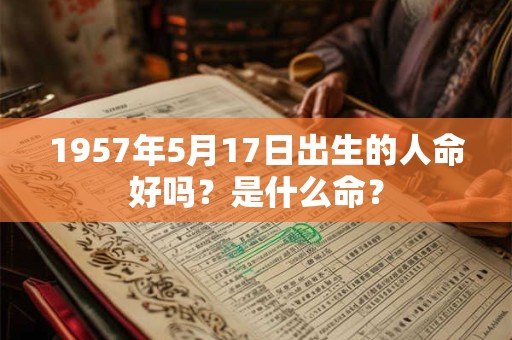 1957年5月17日出生的人命好吗？是什么命？