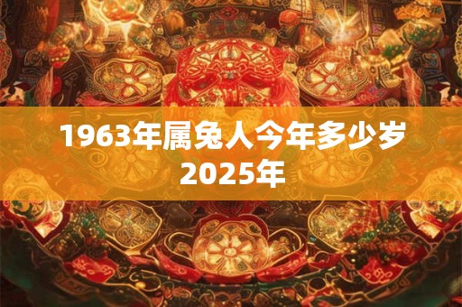1963年属兔人今年多少岁2025年