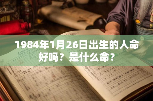1984年1月26日出生的人命好吗？是什么命？