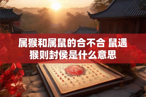 属猴和属鼠的合不合 鼠遇猴则封侯是什么意思