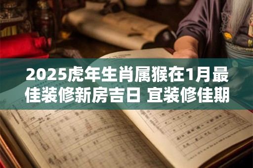 2025虎年生肖属猴在1月最佳装修新房吉日 宜装修佳期