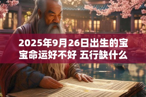 2025年9月26日出生的宝宝命运好不好 五行缺什么