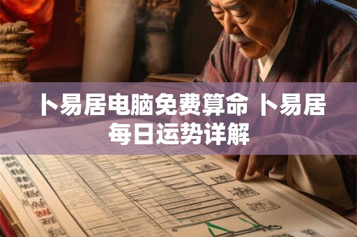 卜易居电脑免费算命 卜易居每日运势详解