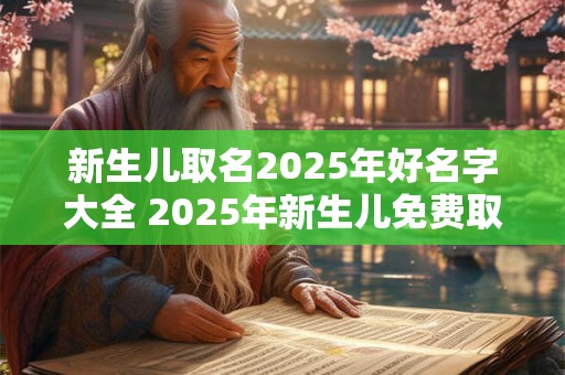 新生儿取名2025年好名字大全 2025年新生儿免费取名