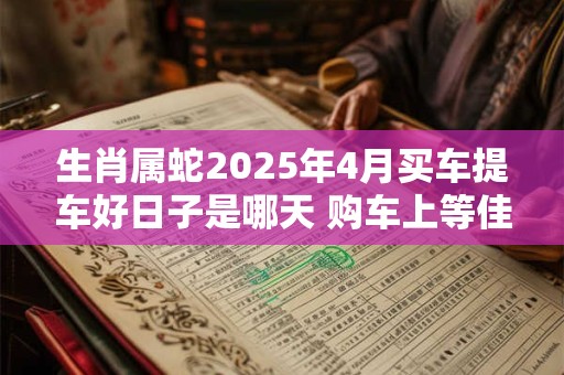 生肖属蛇2025年4月买车提车好日子是哪天 购车上等佳期