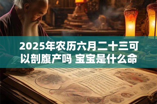 2025年农历六月二十三可以剖腹产吗 宝宝是什么命