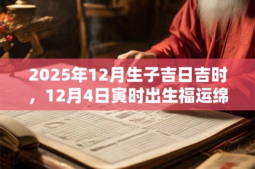 2025年12月生子吉日吉时，12月4日寅时出生福运绵长