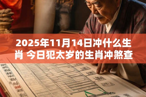 2025年11月14日冲什么生肖 今日犯太岁的生肖冲煞查询：