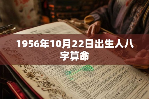 1956年10月22日出生人八字算命