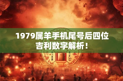1979属羊手机尾号后四位吉利数字解析！