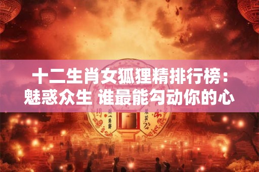 十二生肖女狐狸精排行榜：魅惑众生 谁最能勾动你的心弦