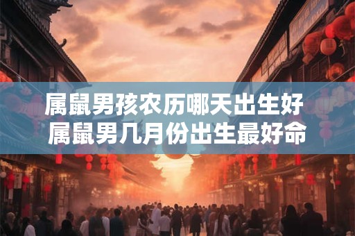 属鼠男孩农历哪天出生好 属鼠男几月份出生最好命