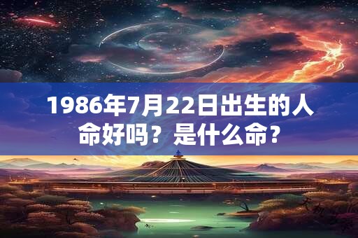 1986年7月22日出生的人命好吗？是什么命？