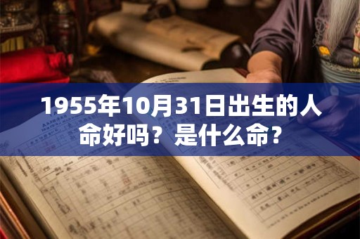 1955年10月31日出生的人命好吗？是什么命？
