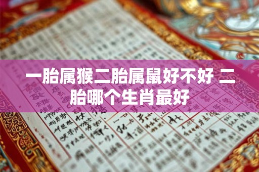 一胎属猴二胎属鼠好不好 二胎哪个生肖最好
