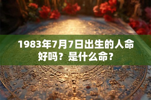1983年7月7日出生的人命好吗？是什么命？