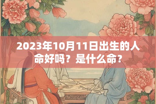 2023年10月11日出生的人命好吗？是什么命？