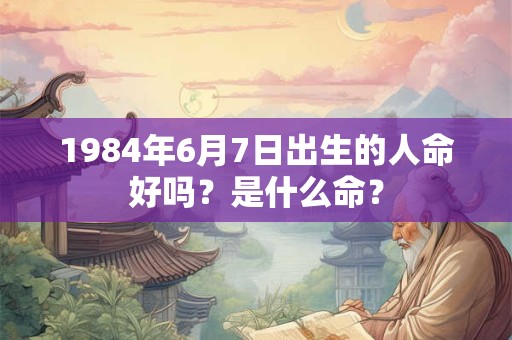 1984年6月7日出生的人命好吗？是什么命？