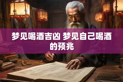 梦见喝酒吉凶 梦见自己喝酒的预兆