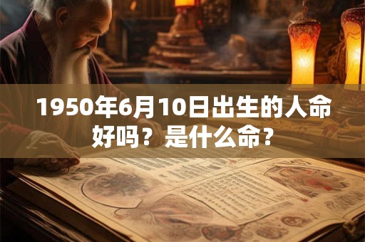 1950年6月10日出生的人命好吗？是什么命？
