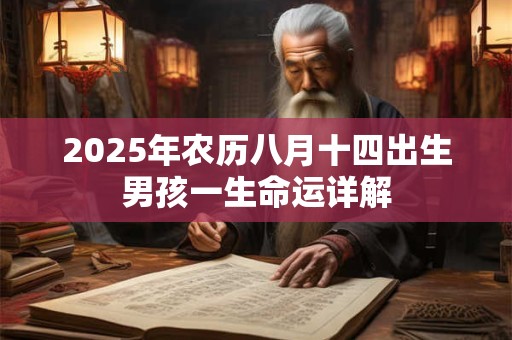 2025年农历八月十四出生男孩一生命运详解