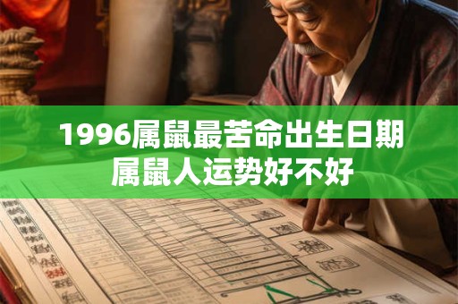 1996属鼠最苦命出生日期 属鼠人运势好不好
