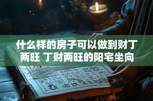 什么样的房子可以做到财丁两旺 丁财两旺的阳宅坐向