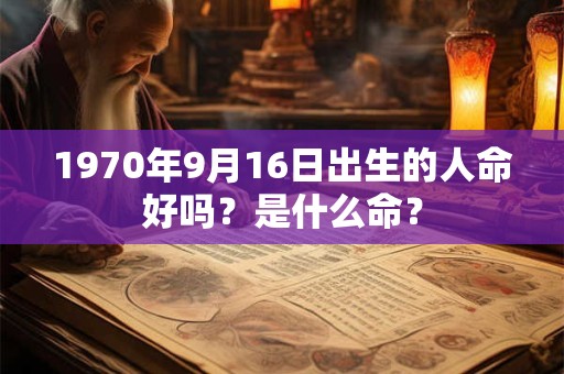1970年9月16日出生的人命好吗？是什么命？