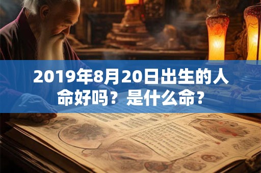 2019年8月20日出生的人命好吗？是什么命？