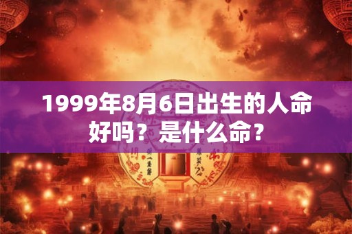 1999年8月6日出生的人命好吗？是什么命？