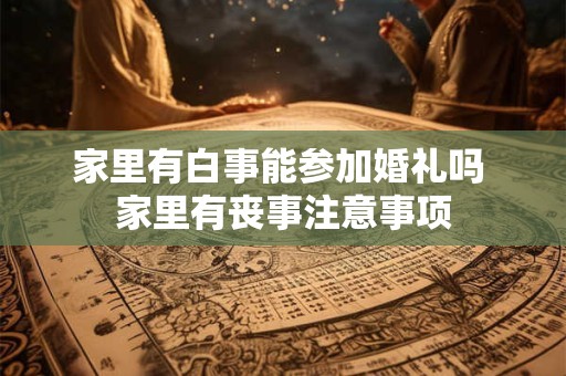 家里有白事能参加婚礼吗 家里有丧事注意事项