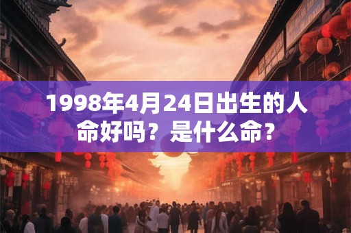 1998年4月24日出生的人命好吗？是什么命？