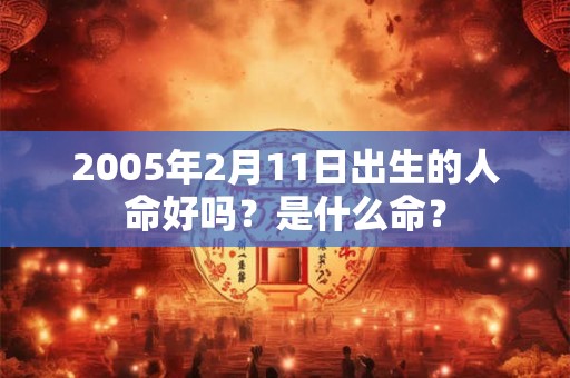 2005年2月11日出生的人命好吗？是什么命？