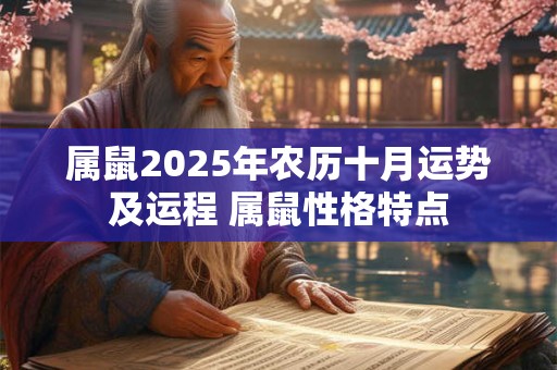 属鼠2025年农历十月运势及运程 属鼠性格特点