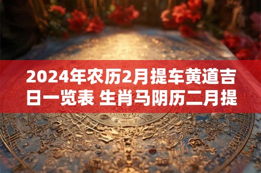 2024年农历2月提车黄道吉日一览表 生肖马阴历二月提车好日子