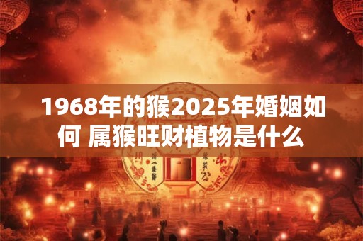 1968年的猴2025年婚姻如何 属猴旺财植物是什么
